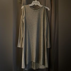 Cold shoulder high low tshirt dress
